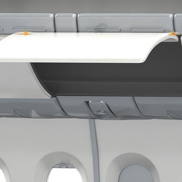 Aircraft interior: iglidur plain bearings in luggage compartment doors
